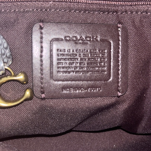 Coach Dalton 31 Exotic Colorblock Black Gray Leather Shoulder Bag
